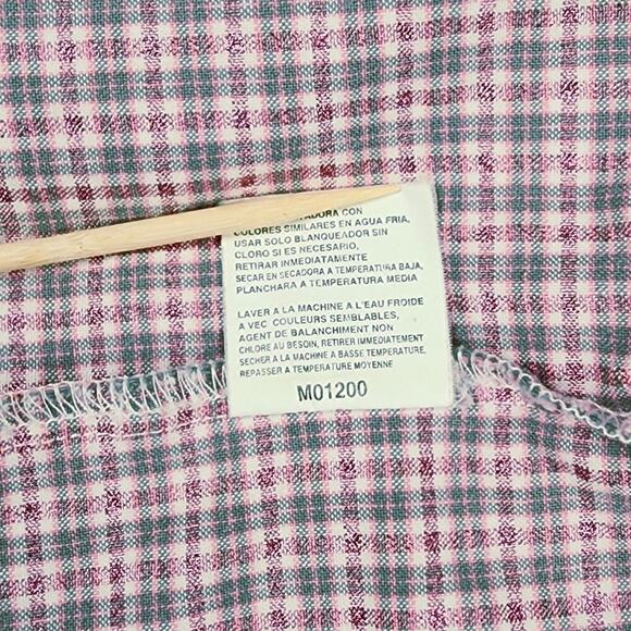 Wrangler Women's Sleeveless Shirt Pearl Snap Pink Plaid Button Up 2 Pockets XL - Picture 8 of 8